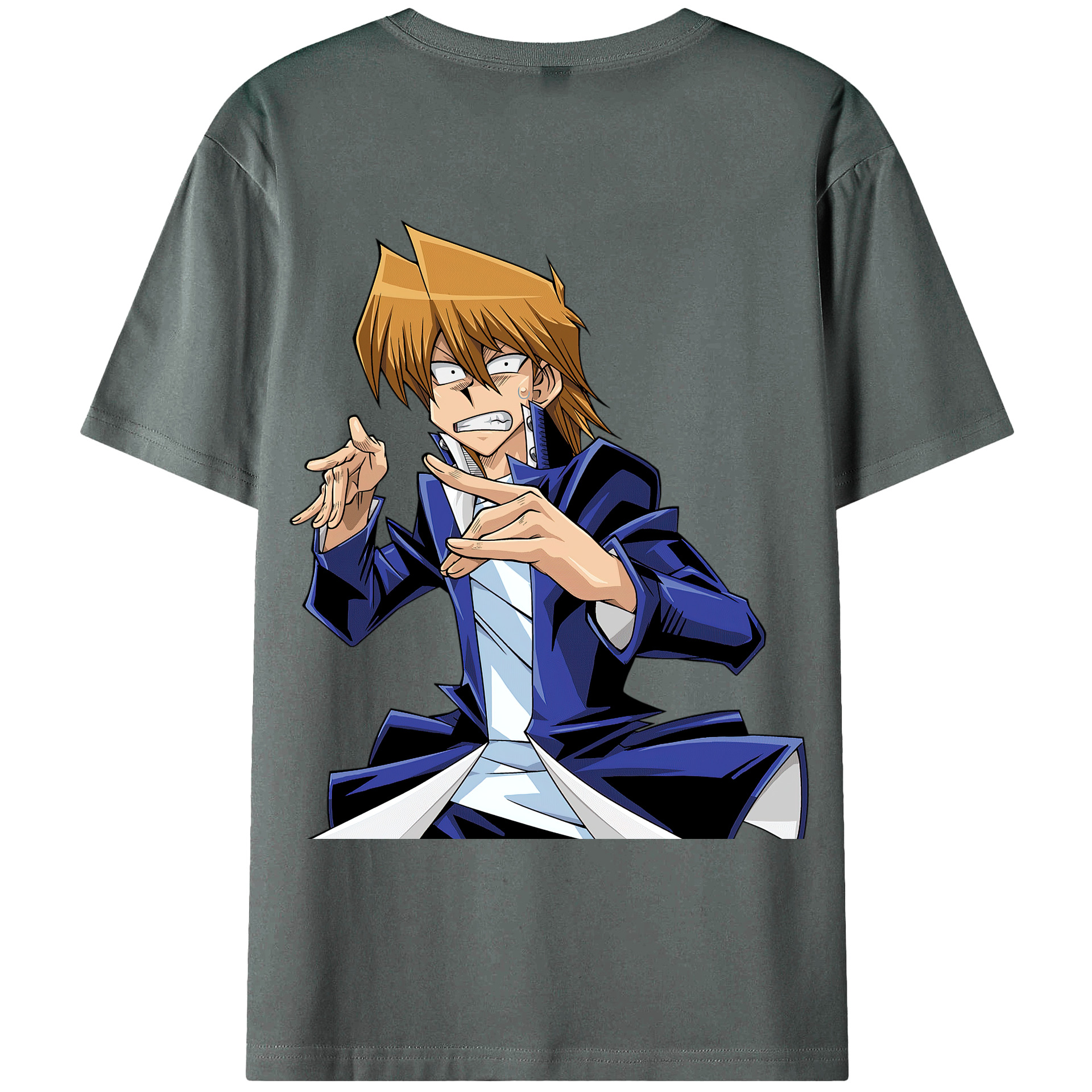 （画像用） 遊☆戯☆王 Yu-Gi-Oh! 綿100％ メンズ半袖Tシャツ（バックプリント） 通気性